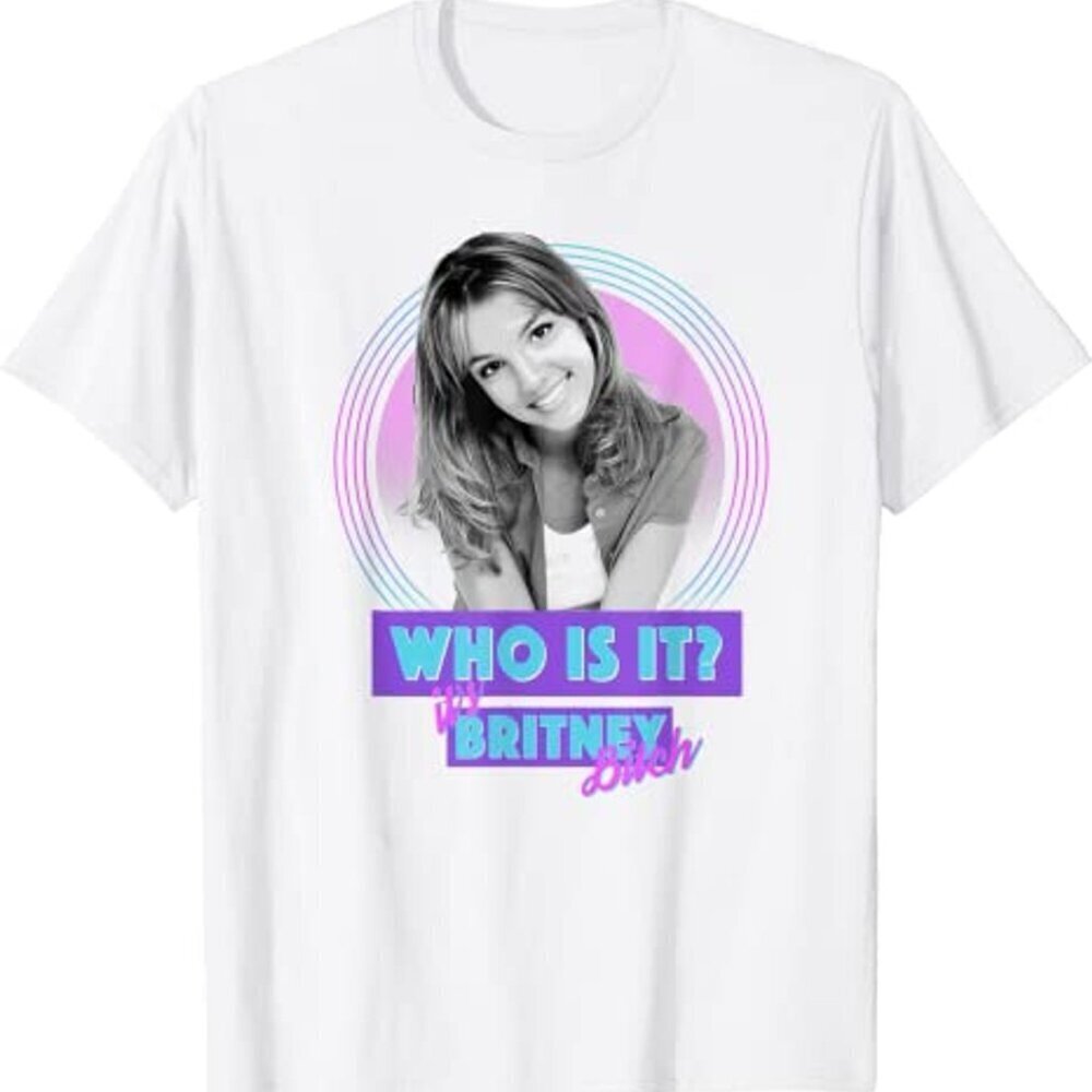 Britney Spears Who Is It Pop Music Icon 2000s Retro Concert Fan T-Shirt .